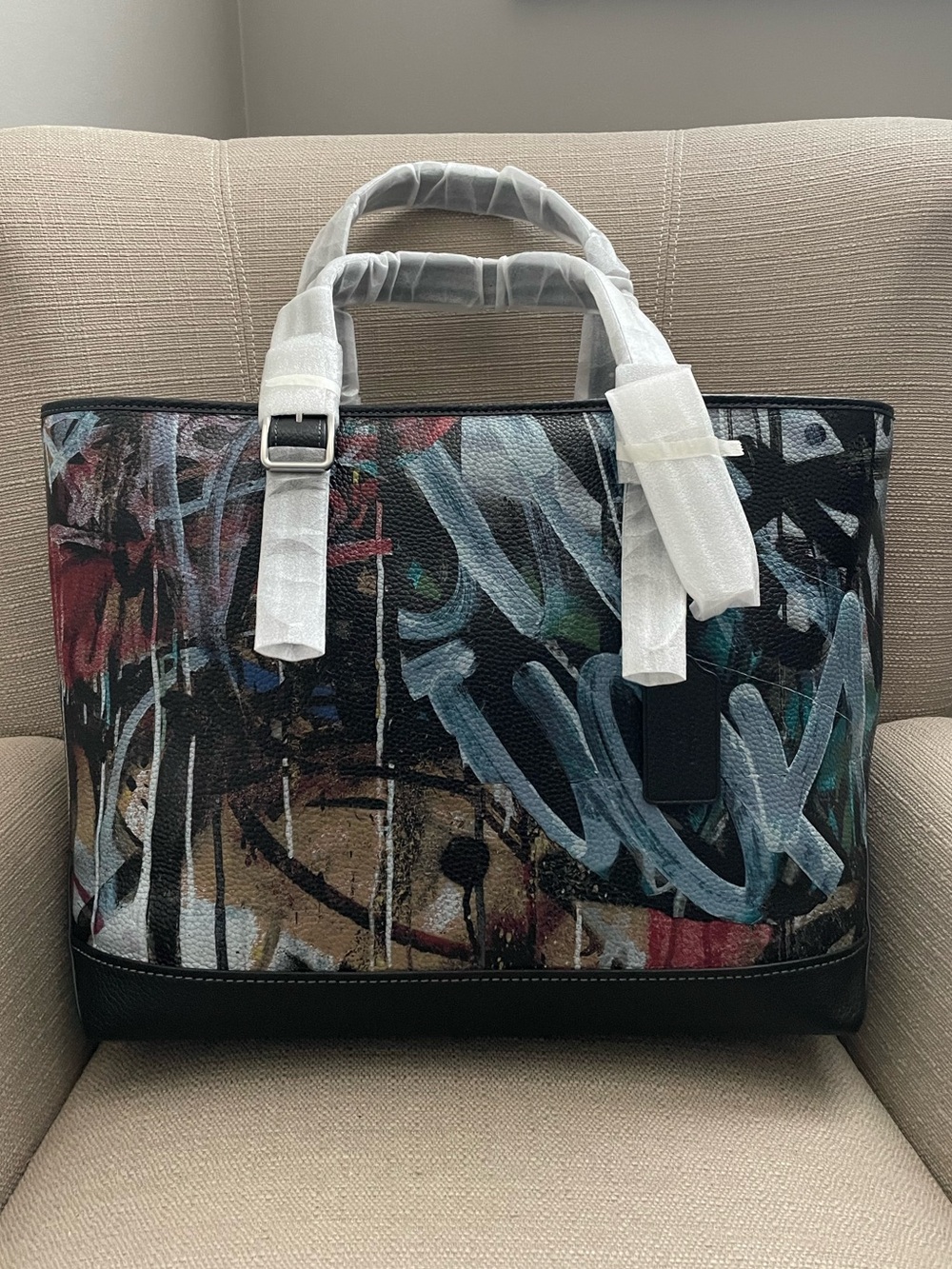 Coach X Mint + Serf Carriage Tote Black Multicolor NWT - Picture 2 of 16